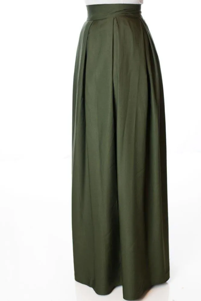 Sage A- Line Maxi Skirt