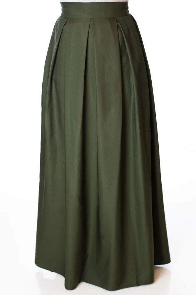 Sage A- Line Maxi Skirt