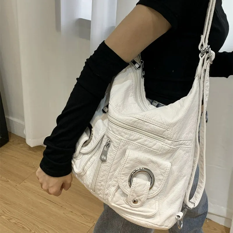 Sohiwoo Stylish Easiest for Match One-Shoulder Class Student Crossbody Bag