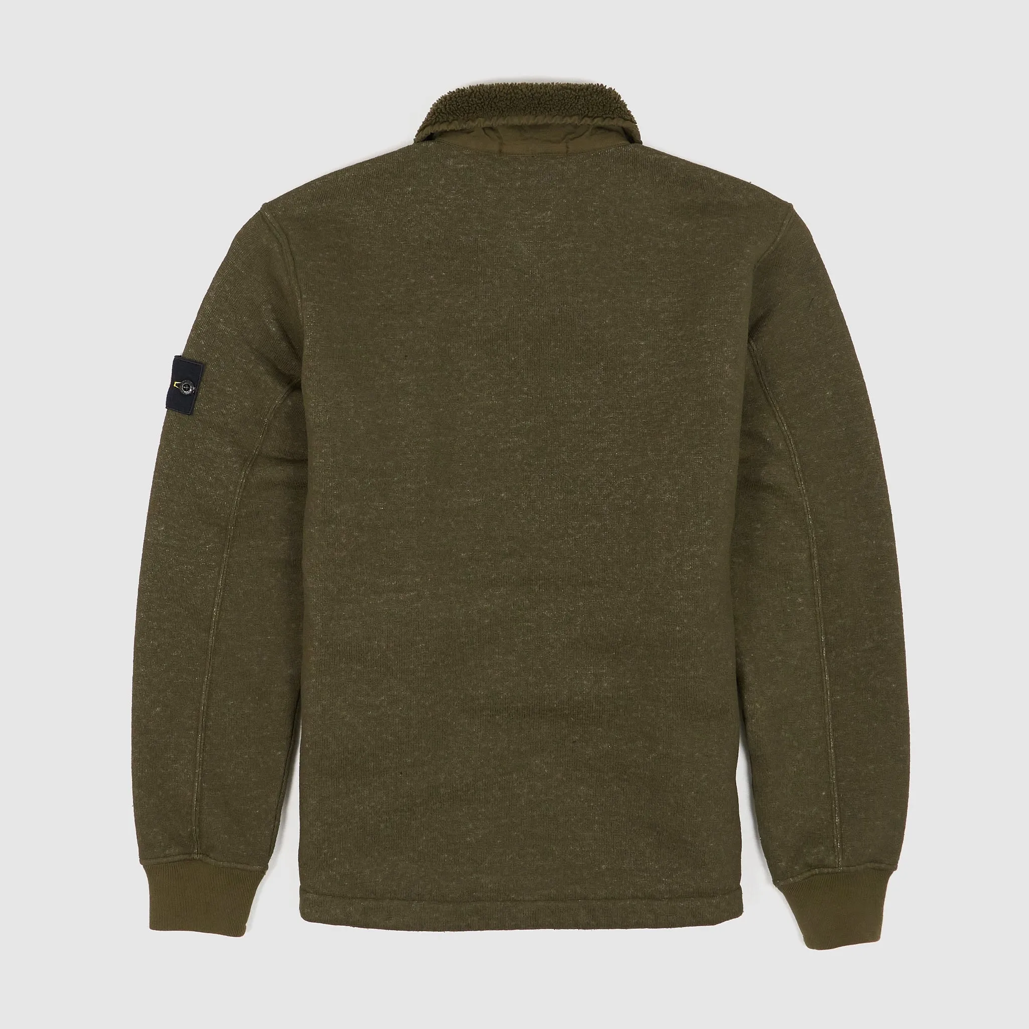 Stone Island Cotton Blend Pile-Fleece Cardigan Jacket