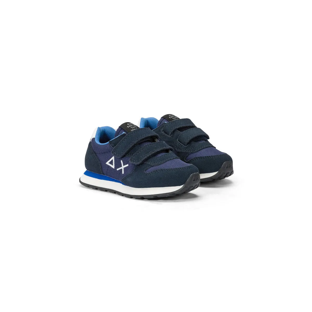 SUN68 TOM SOLID NYLON NAVY BLUE SNEAKERS FOR BABY BOYS