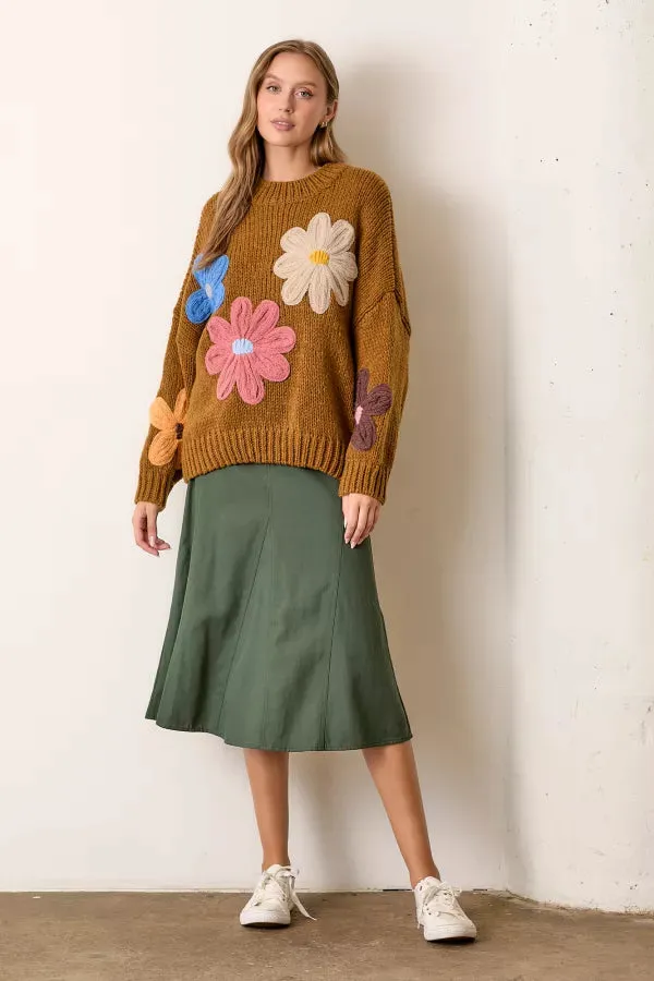 The Aubrey A-Line Maxi Skirt in Hunter Green
