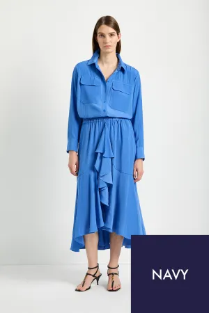 Vine Skirt F67 5868 in Navy by Mela Purdie