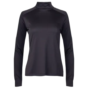 Women's Peach Skins Solid T-Neck - Black