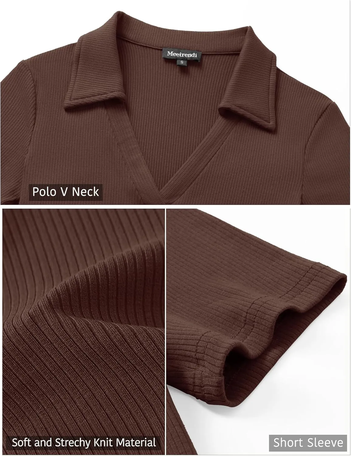 Womens Short Sleeve Business Casual Tops Summer V Neck Polo Work Shirts 2025 Fitted Basic Collared Shirt