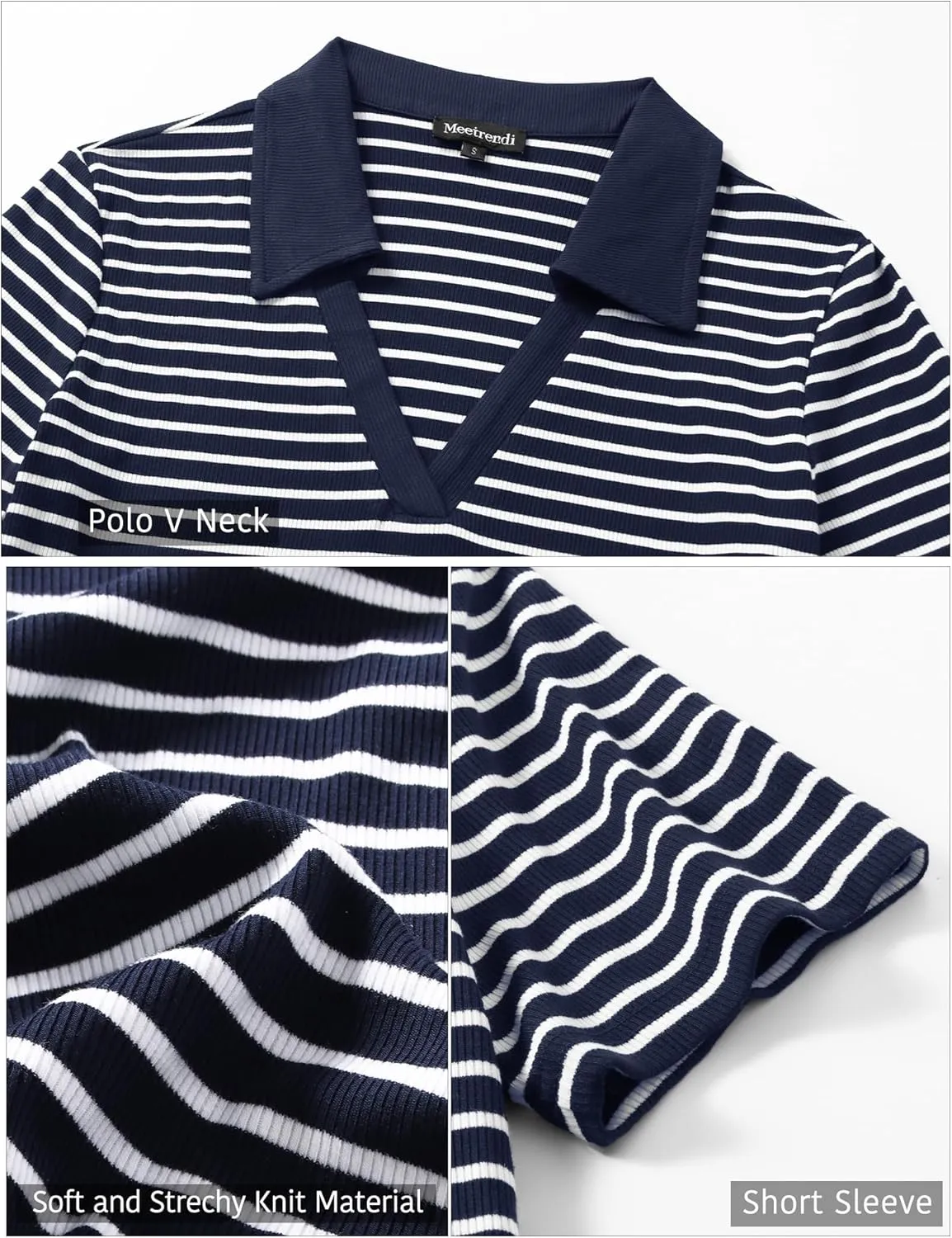 Womens Short Sleeve Business Casual Tops Summer V Neck Polo Work Shirts 2025 Fitted Basic Collared Shirt