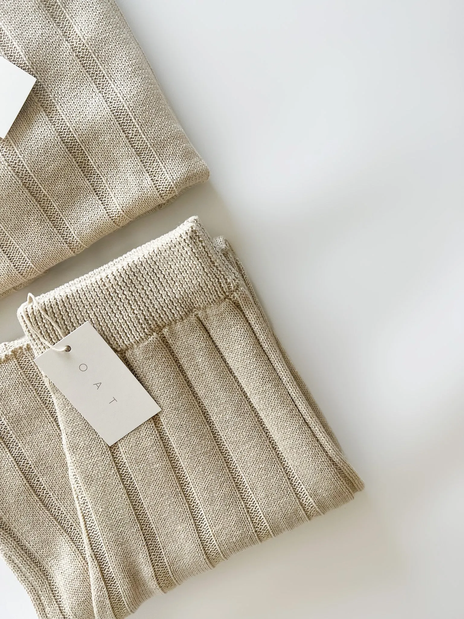 Women’s Wide Ribbed Knit Pant ‘Biscotti’