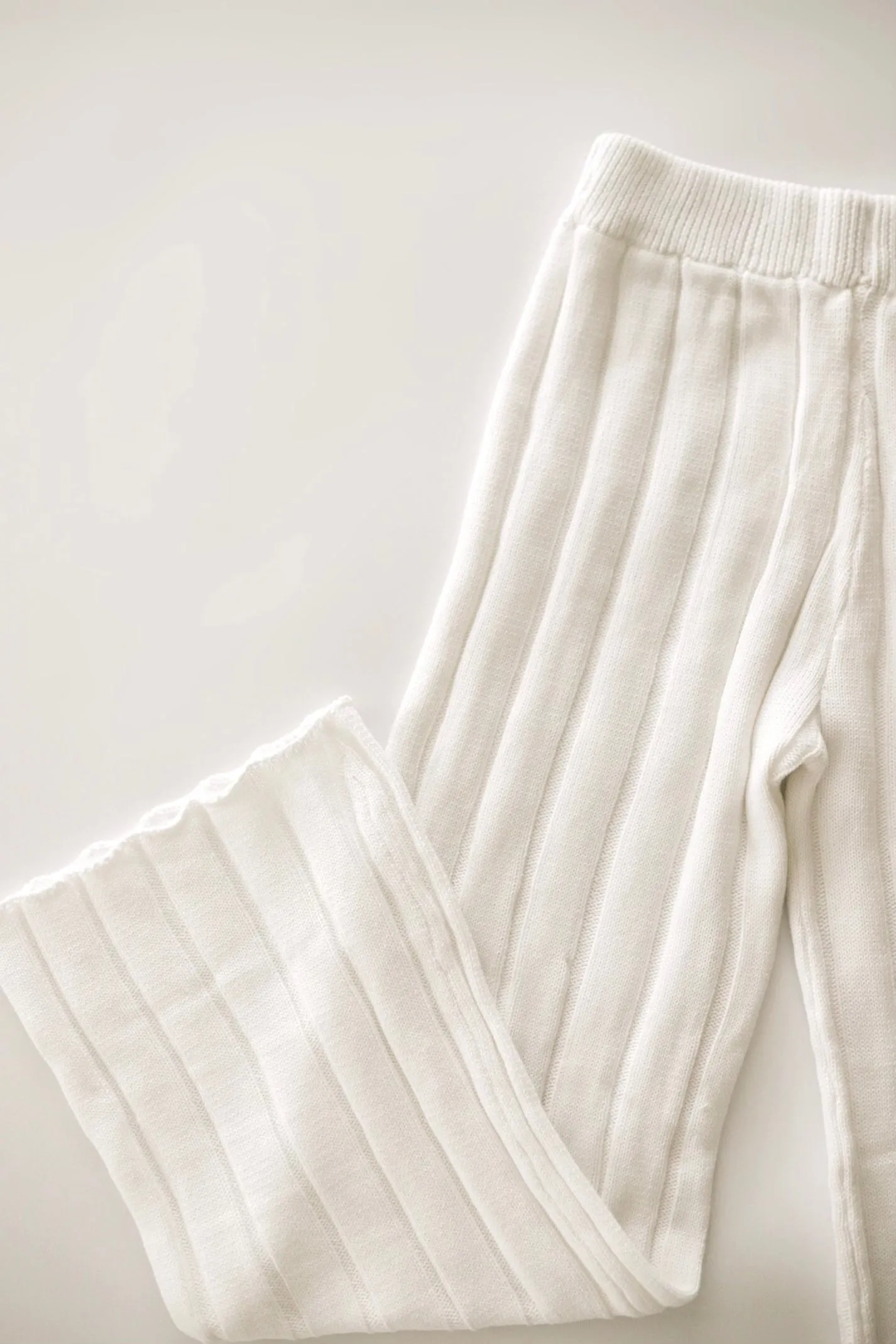 Women’s Wide Ribbed Knit Pant ‘Dove’