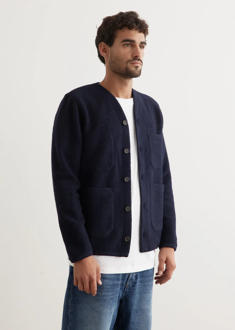 Wool Fleece Cardigan