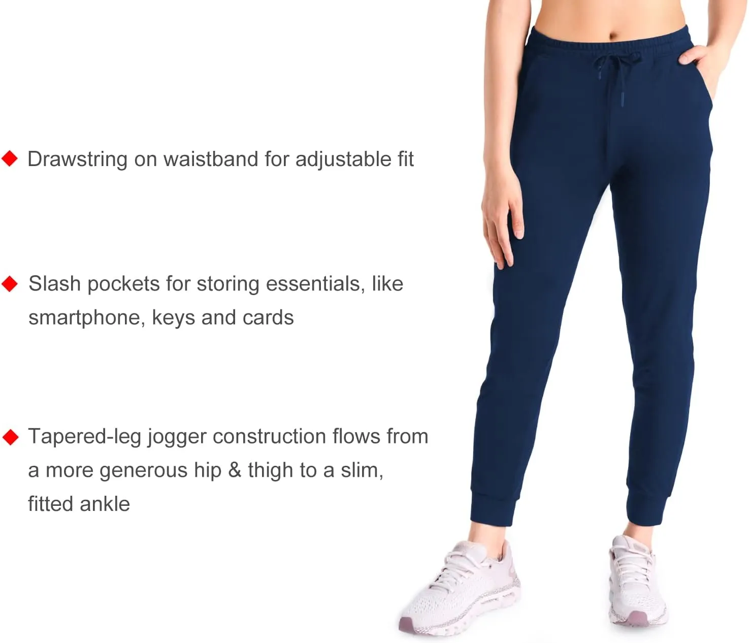 Yogipace Petite/Regular/Tall Women's Lightweight Anti-Shrink Active Joggers Lounge Sweatpants Yoga Jogger Pants